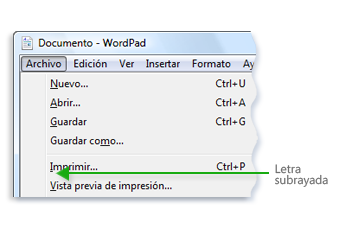 uso del teclado